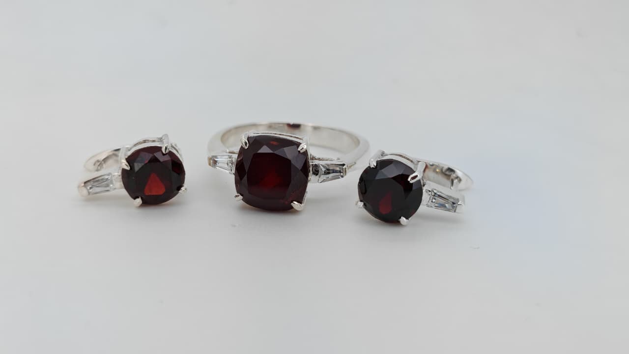 Rhodolite Garnet Set